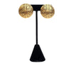 Chanel Gold Plated Camellia Cross Dome Clip On Earrings Secondhand