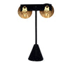 Chanel Gold Plated Camellia Cross Dome Clip On Earrings Secondhand