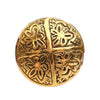 Chanel Gold Plated Camellia Cross Dome Clip On Earrings Secondhand