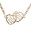 Chanel Gold Plated Heart Logo Rhinestone Necklace Secondhand
