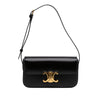 Celine Shiny Calfskin Triomphe Claude Shoulder Bag Secondhand