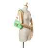 Fendi Zucca Embossed Leather Chain Midi Baguette Secondhand