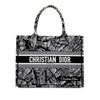 Dior Medium Canvas Embroidered Plan De Paris Book Tote Secondhand