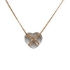 Tiffany 18K Yellow Gold Rock Crystal Cross My Heart Necklace Secondhand