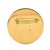 Chanel Gold Plated and Enamel Round Coco Paris Brooch Secondhand