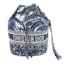 Secondhand Dior Technical Fabric Embroidered Palm Tree Toile de Jouy DiorTravel Drawstring Pouch