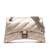 Balenciaga Small Metallic Calfskin Crush Chain Shoulder Bag Secondhand