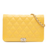 Chanel Quilted Lambskin Boy Wallet On Chain Secondhand
