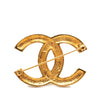 Chanel CC Gold Plated Strass Brooch Secondhand