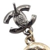 Chanel CC Silver and Gold Plated Crystal Moon and Star Drop Earrings Secondhand