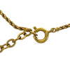 Dior Gold Plated Rhinestone Logo Heart Pendant Necklace Secondhand