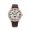 Pierre Kunz Pepretual Calendar PKA 003 QPR Leather x RG, Diamonds AT Silver-Face Watch Secondhand