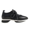 Pierre Hardy Leather x Fabric Sneakers in Black x Navy, Size 37 EU Secondhand