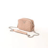 Prada Diagram Leather Chain Crossbody Bag in Pink 1BH083 Secondhand