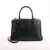 Prada Galleria Saffiano Lux Leather 2Way Handbag in Black Secondhand