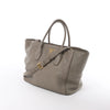 Prada Vitello Daino Leather 2Way Handbag in Gray Secondhand