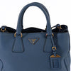 Prada Shopper shoulder bag in cobalt buckskin