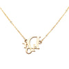 Dior Gold Plated Oblique Strass Necklace Secondhand