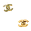 Chanel Gold Plated Resin CC Flower Push Back Earrings Secondhand
