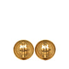 Chanel CC Gold Plated Round Clip On Earrings Secondhand