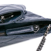 Chanel Quilted Glazed Calfskin Coco Pleats Clutch With Chain Secondhand