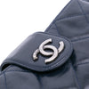 Chanel Quilted Glazed Calfskin Coco Pleats Clutch With Chain Secondhand