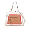 Fendi Small Bicolor Calfskin Whipstitch Runway Satchel Secondhand