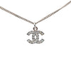 Chanel CC Brass and Strass Pendant Necklace Secondhand