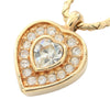 Dior Gold Plated Strass Heart Pendant Necklace Secondhand