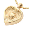 Dior Gold Plated Strass Heart Pendant Necklace Secondhand