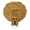Chanel Gold Plated Resin CC Chain Round Clip On Earrings Secondhand