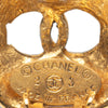 Chanel Gold Plated CC Round Clip On Earrings Secondhand