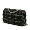 Secondhand Chanel Quilted Boucle Tweed Robot Charm Wallet On Chain