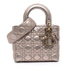 Dior Small Metallic Grained Calfskin Cannage Supple Lady Dior Secondhand