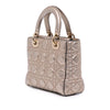 Dior Small Metallic Grained Calfskin Cannage Supple Lady Dior Secondhand