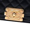 Chanel Old Medium Quilted Lambskin Gripoix Boy Flap Secondhand