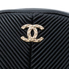 Chanel Chevron Lambskin Pleated Oval Camera Bag Secondhand