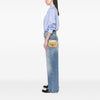 Secondhand Chanel CC Chevron Metallic Aged Calfskin Bubble Flap