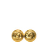 Secondhand Chanel CC Gold Plated Round Clip On Earrings