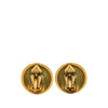 Secondhand Chanel CC Gold Plated Round Clip On Earrings