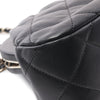 Secondhand Chanel CC Quilted Lambskin Kiss Lock Clutch with Chain