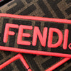 Fendi Medium Zucca Canvas Fluo Trim Baguette Satchel Secondhand