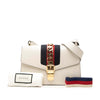 Gucci Small Calfskin Web Sylvie Satchel Secondhand