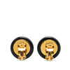 Chanel Resin CC Shell Button Clip On Earrings Secondhand