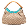 Gucci GG Canvas Bamboo Studded Hobo Secondhand