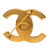 Chanel CC Gold Plated Turnlock Pin Brooch Secondhand