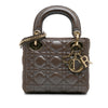 Dior Mini Metallic Calfskin Cannage Lady Dior Secondhand