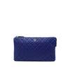 Chanel CC Quilted Lambskin Double Zip Pouch Secondhand