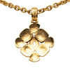 Chanel Gold Plated CC Arabesque Clover Pendant Necklace Secondhand