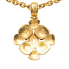 Chanel Gold Plated CC Arabesque Clover Pendant Necklace Secondhand